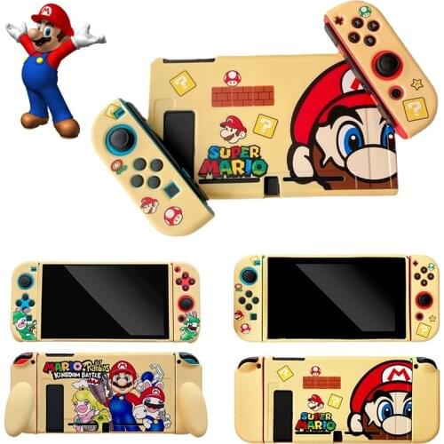 Super Mario Switch Game Console Soft Shell Nintendo Protective Cover Cartoon Animation TPU Soft Shell NS Accessories Split Shell