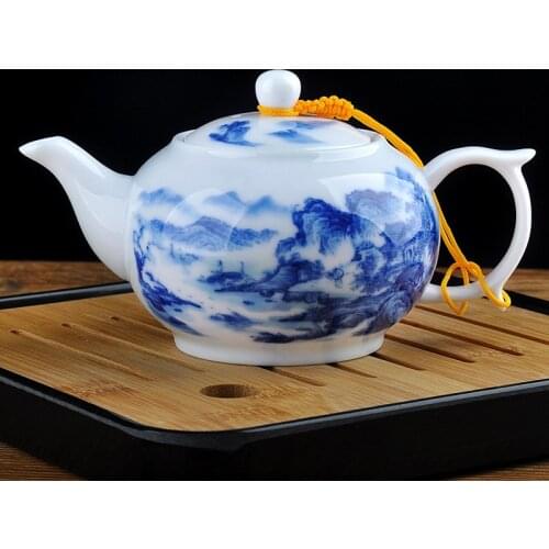 350ml Jingdezhen Teapot Ceramic Porcelain Filter Tea Pot Chinese Kung Fu Teaware Flower Tea Kettle Home Coffee Kettle Drinkware