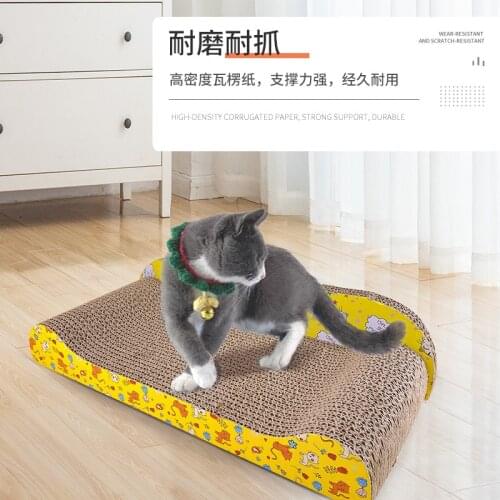 Pet Cat Toy Cat Scratching Board Grinding Claws Corrugated Cat Toy Bed Type Cat Grinding Claw Sofa Board