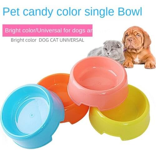 LeChong Candy-colored dog bowl feeder Round water feeding basin Suitable for small and medium-sized dogs cats pet accessories
