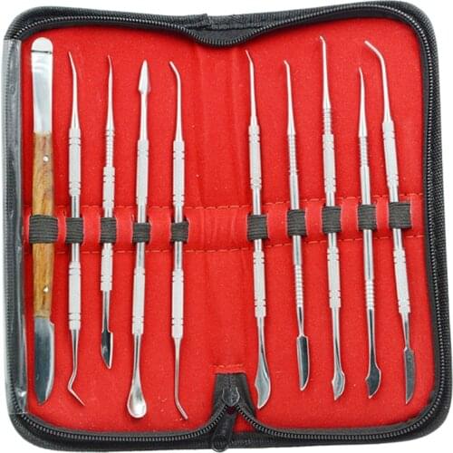 10pcs Wax Knife Kit Carvers Metal Clay Sculpture Blade Pottery Metal Carving Modeling Tool for DIY Jeweler Jewelry Making Tool b