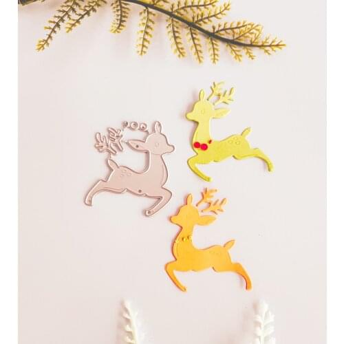 Christmas Deer New Christmas Jigsaw puzzle New Gift Metal scrapbook sealing Mould DIY Paper-cut Crafts Mould DIY knife Mould