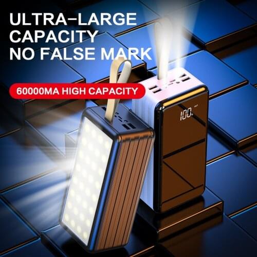 New Large-capacity Power Bank Emergency Light Mobile Power Outdoor Portable Battery Powered Lamp Camping Light