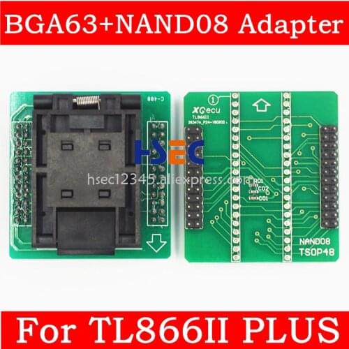 Original BGA63 Adapter Socket NAND TSOP48 adapters for XGecu TL866II Plus MInipro TL866 Programmer free shipping