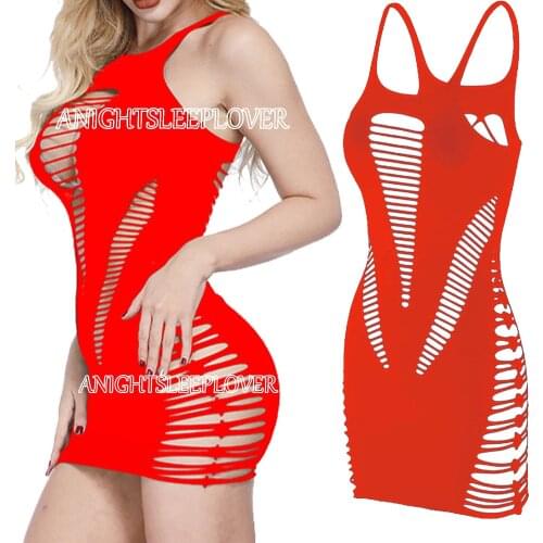 Porno Sexi Women Lingerie Dress Fishnet Hot Vestido Sexy Erotic Underwear Baby Doll Costumes Catsuit Transparent Night Dresses