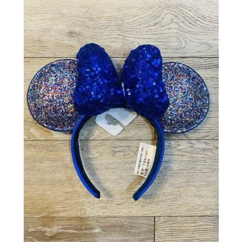 Parks New Years 2020 Celebration Blue Sparkle Minnie Ears Headband Rare