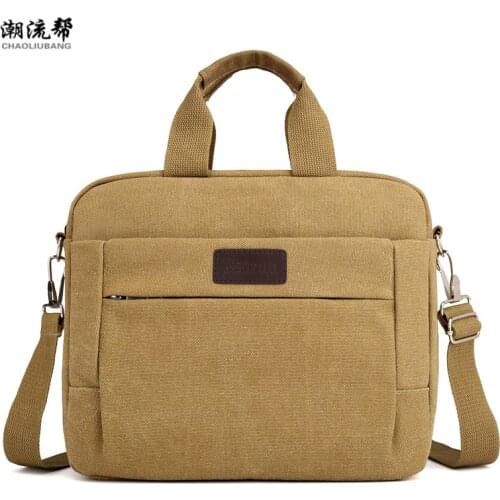 New Mens Bag Casual Canvas Shoulder Bag Multi-pocket Solid Color Zipper Handbag Messenger Bag Ladies Bolsa Feminina Sac A Main