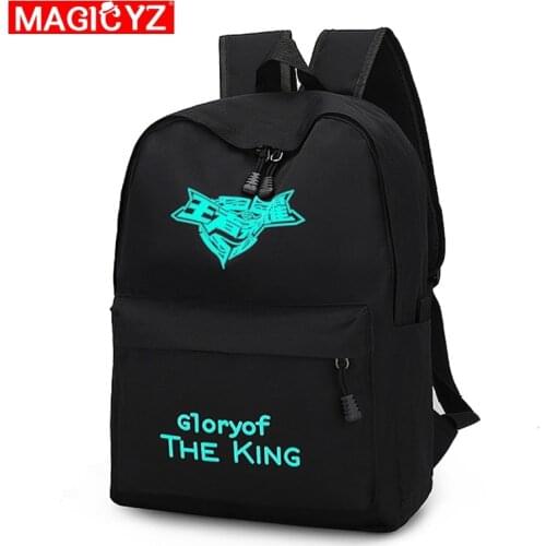 Canvas Luminous backpack letters Printed Boy girl Children school bag Student Kids book bag Laptop Back Pack Women Men Mochila