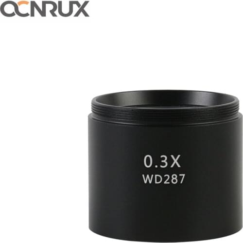 WD287 0.3X Trinocular Microscope Stereo Microscope Auxiliary Attachment Objective Lens Barlow Lens