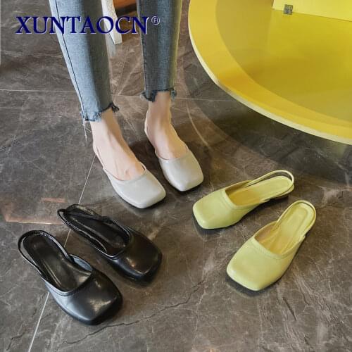 Flat Sandal Summer 2021 Womens Square Toe New Fashion Retro Ytmtloy Sadalias Femininas Zapatos De Mujer Plataforma Sapato