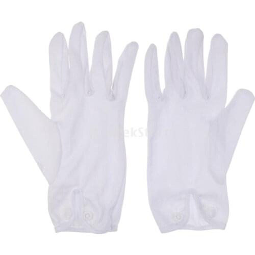 1 Pair Professional Snooker / Pool Billiard Referee Gloves White Cotton
