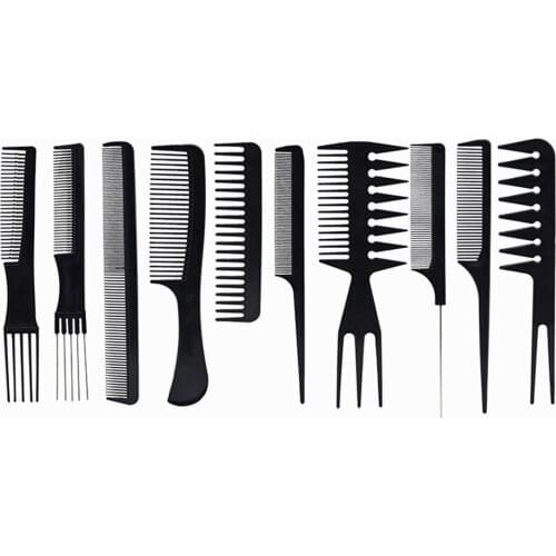 10pcs Hairdressing Comb Ultra Thin Anti Static Flat Head Brush Straightener Hairdressers Cutting Comb Styling Tool
