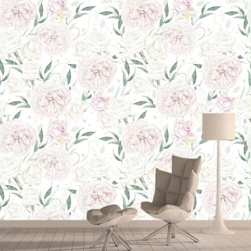 3d Retro Wall Papers Home Decor Floral Peony Murals Wallpapers for Living Room TV Background Bedroom Vinyl Peel and Stick Rolls
