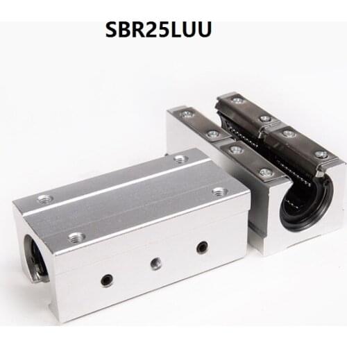 4pcs/lot SBR25LUU Long type Pressing plate type 25MM Linear case Linear open type slide unit linear guide cnc router 3d printer