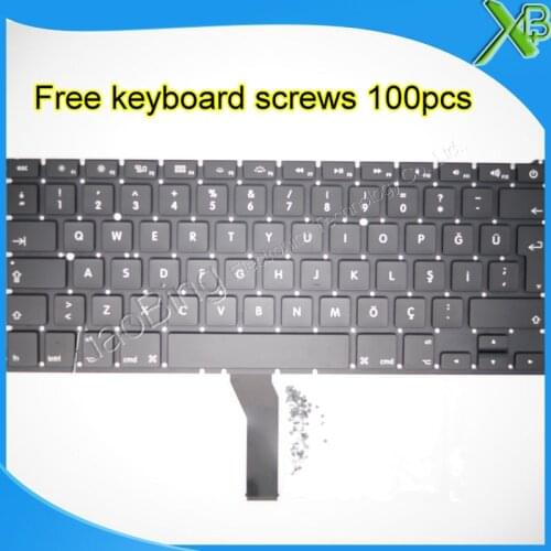5PCS---Brand New TR Turkish Turkey keyboard+100pcs keyboard screws For MacBook Air 13.3" A1369 A1466 2010-2015 Years