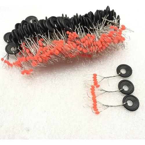 50set 300pcs Fishing Line Rubber Stopper Resistance Beans Red Olives Stopper Bean Fishing Float Stops Spinner Fish Sport Tool