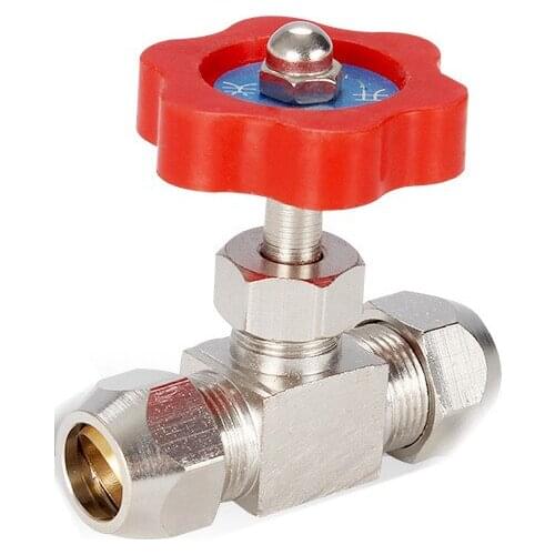 6mm 8mm 10mm 12mm Hole Dia Orange Plastic Handle Metal High Pressure Durable Tube Needle Type Globe Valve