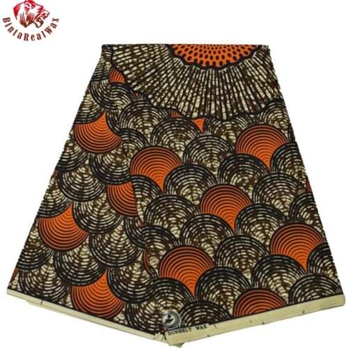 Ankara Fabric Africa Polyester Print tissus african BintaRealWax High Quality 6 yards/lot African Fabric for Party Dress FP6280