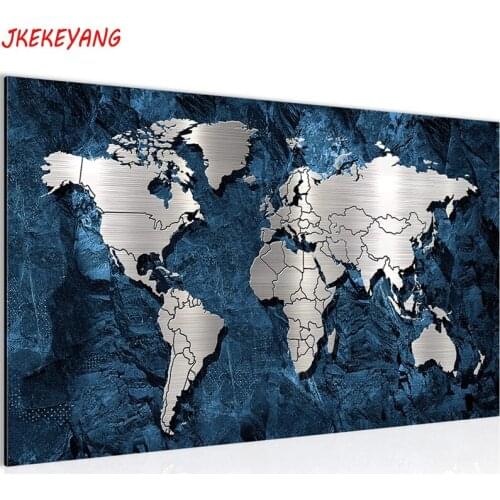 Large 5D Diy diamond painting world map Diamond Mosaic Rhinestone Embroidery cross stitch Y3861