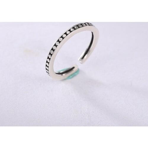 Charm Beads Round Finger Ring For Women Men Vintage Boho Knuckle Party Rings Punk Jewelry Girls Gift