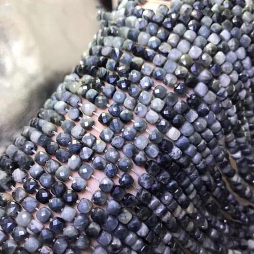 Loose beads hawks eye SQUARE faceted 4-4.5 14inch for DIY jewelry making FPPJ wholesale beads nature