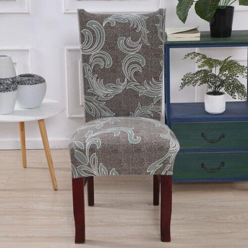Dining Chair Cover Spandex Elastic Printing Chair Slipcover Case Stretch Chair Covers for Wedding Hotel Banquet Dining Room