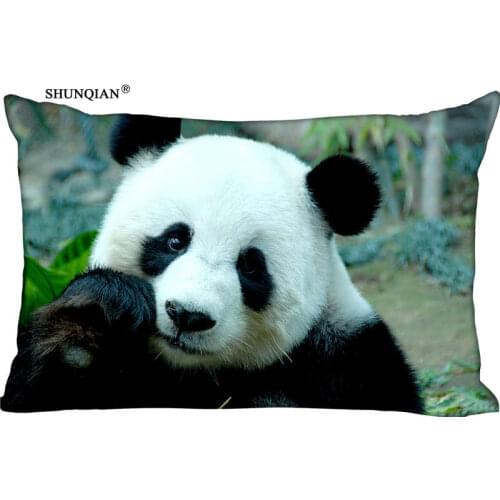 Panda Pillow Case (Two sides) High Quality Home Textile Custom Zippered Rectangle soft Pillow cover New arrival