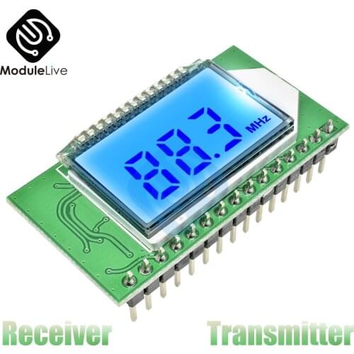 87-108MHZ Digital FM Radio Transmitter/Receiver Wireless Wifi PLL LCD Module Microphone Stereo Board Noise Reduction Low noise