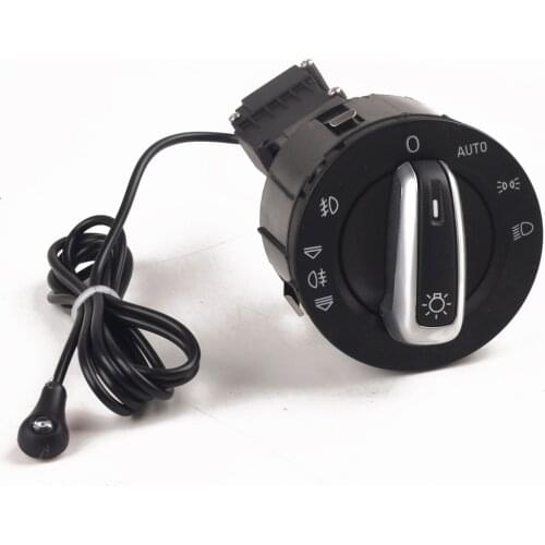 Chrome Headlight Switch Control Fog Light Switch Control For Audi A6 S6 C6 RS6 Allroad A3 Q7 Replace module