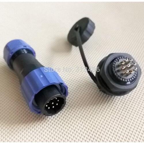 IP68 16mm Cable Connector 9 Pins Waterproof & Dustproof Aviation Connector