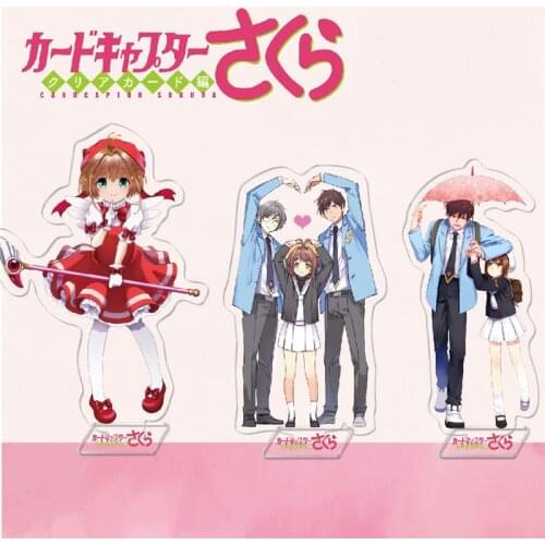 Kawaii Cardcaptor Sakura Acrylic Figures Stand Model Plate Desk Decor Card Captor Sakura Figure Standing Sign Collectible Toys