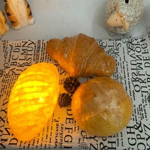 Croissant Shaped Bread Light Cake Store Simulation Croissant Cross Lamp LED Night Light Baking Room Decoration Gift