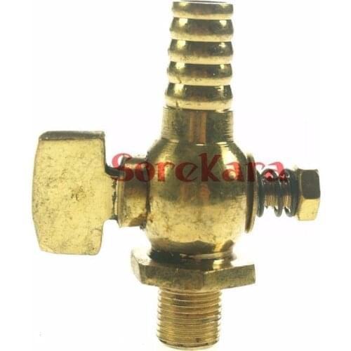 1/8" 1/4" 3/8" 1/2" BSP male Thread to 8mm 10mm I/D Hose Barbed Brass Drain petcock Shut Off Valve for Fuel Gas Oil Air