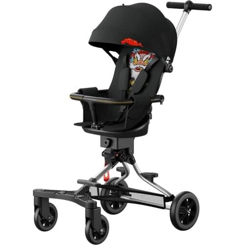 Stroller Lightweight Foldable Baby Umbrella Car 1-5 Years Old Two-way Infant Stroller Cartoon Lion