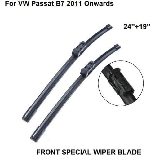Front Windshield Wiper Blade For VW Passat B7 2011 Onwards 24''+19'' High Quality Iso9000 Natural Rubber Clean