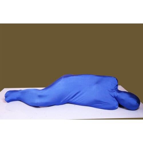 Fancy Dress Party Kid Adult Sapphire Blue Unisex Halloween Unisex Spandex Skin Zentai Costumes Bodysuit （ no internal Sleeves