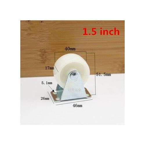 New 2 Pcs1 'inch Flat Car Fixed Caster Mute Directional Wheel Metal Silica Gel Material DIY Model Parts