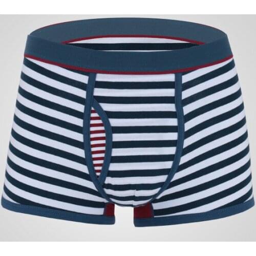 2019 new 3pcs/lot Stripes Mens underwear comfortable sexy cotton men underwear boxers pinstriped panties cueca gay boxers