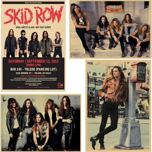 SKID ROW /ROCK BAND/kraft paper/bar poster/Wall stickers/Retro Poster/decorative painting