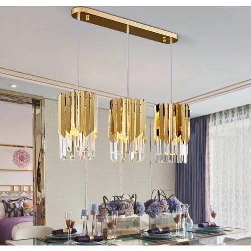 Nordic Luxury Crystal Chandelier 20cm Round Gold Chrome Chandelier for Dining room Kitchen Living room Decoration