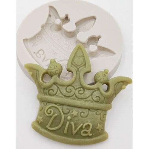 Minsunbak Crown Shape Chocolate Silicone Mold Birthday Cake Fondant Decoration Tools DIY Baking Tool