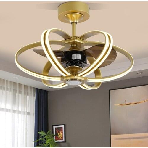 Nordic Remote Control Restaurant Big Fan Light Modern Simplicity Bedroom Living Room Study Aluminum Ceiling Ceiling Fan Lights