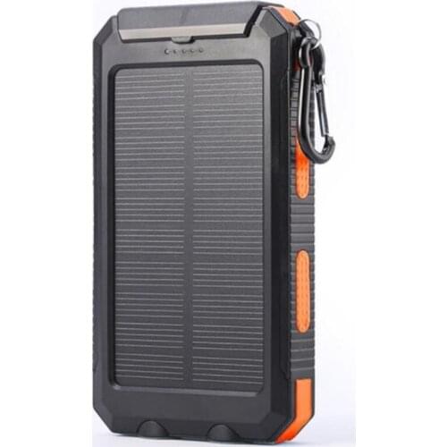 Wholesale 8000mAh Outdoor Portable power bank Waterproof solar mobile power External Battery Pack