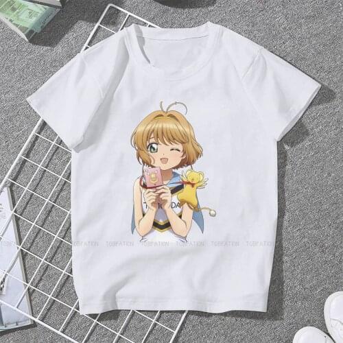 Sakura Women Clothing Card Captor Sakura Anime Graphic Female Tshirts Vintage Gothic Loose Tops Tee Kawaii Girls Streetwear