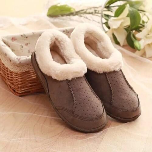 Winter Womens New Plus Velvet Padded Warm And Comfortable Home Snow Boots Plush Warm Waterproof Non-Slip Can Be Worn Outside