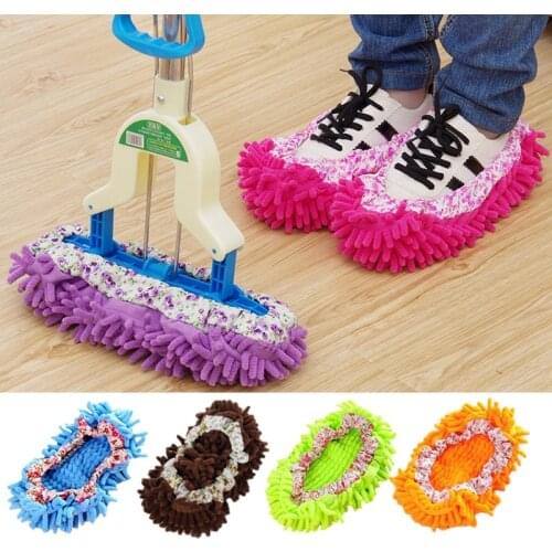 1PC Shoes Cover Mop Floor Cleaning Slipper Cover Drag Mop Micro Fiber Dusting Cleaning Mop Velvet Shoes Clearn Cloth