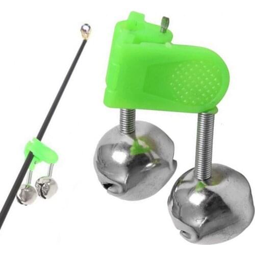 1 Pcs Fishing Bite Bell Alarm Fishing Rod Stalk Bells Clamp Tip ABS Fishing Accessory Rod Bell Rod Clamp Accessory Outdoor Metal