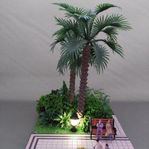 10pcs Train Railways Lamp Park Street Light 1.9cm 1:100 Scenery Layouts