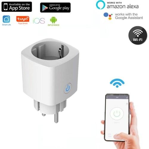 16A Monitor Power Smart Socket WiFi Smart Plug Outlet Tuya Remote Control With Alexa Google Home Electrical Sockets Smart Life