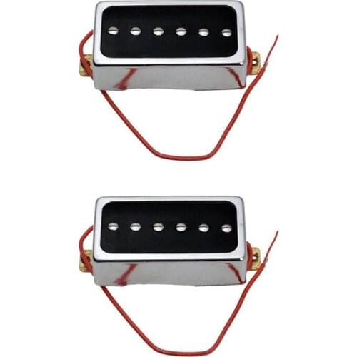2 Pcs P90 Electric Guitar Pickup Humbucker Size Single Coil Pickup Guitar Parts and Accessories, Neck & Bridge